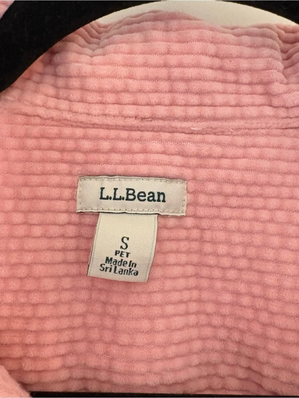 L.L. Bean Women’s Pink Corduroy Cotton Button-Up Shacket